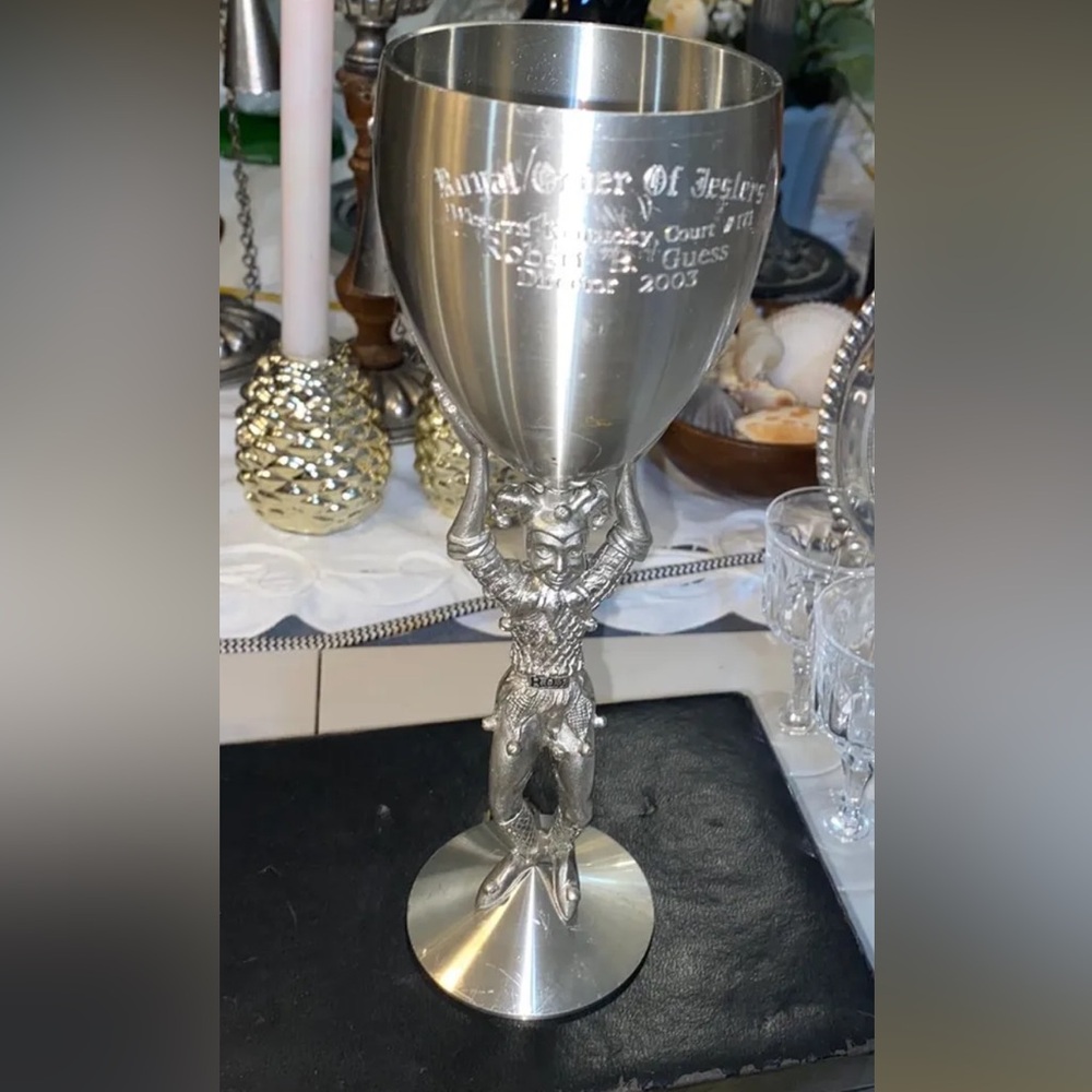 2003 solid Pewter Royal order of jesters goblet